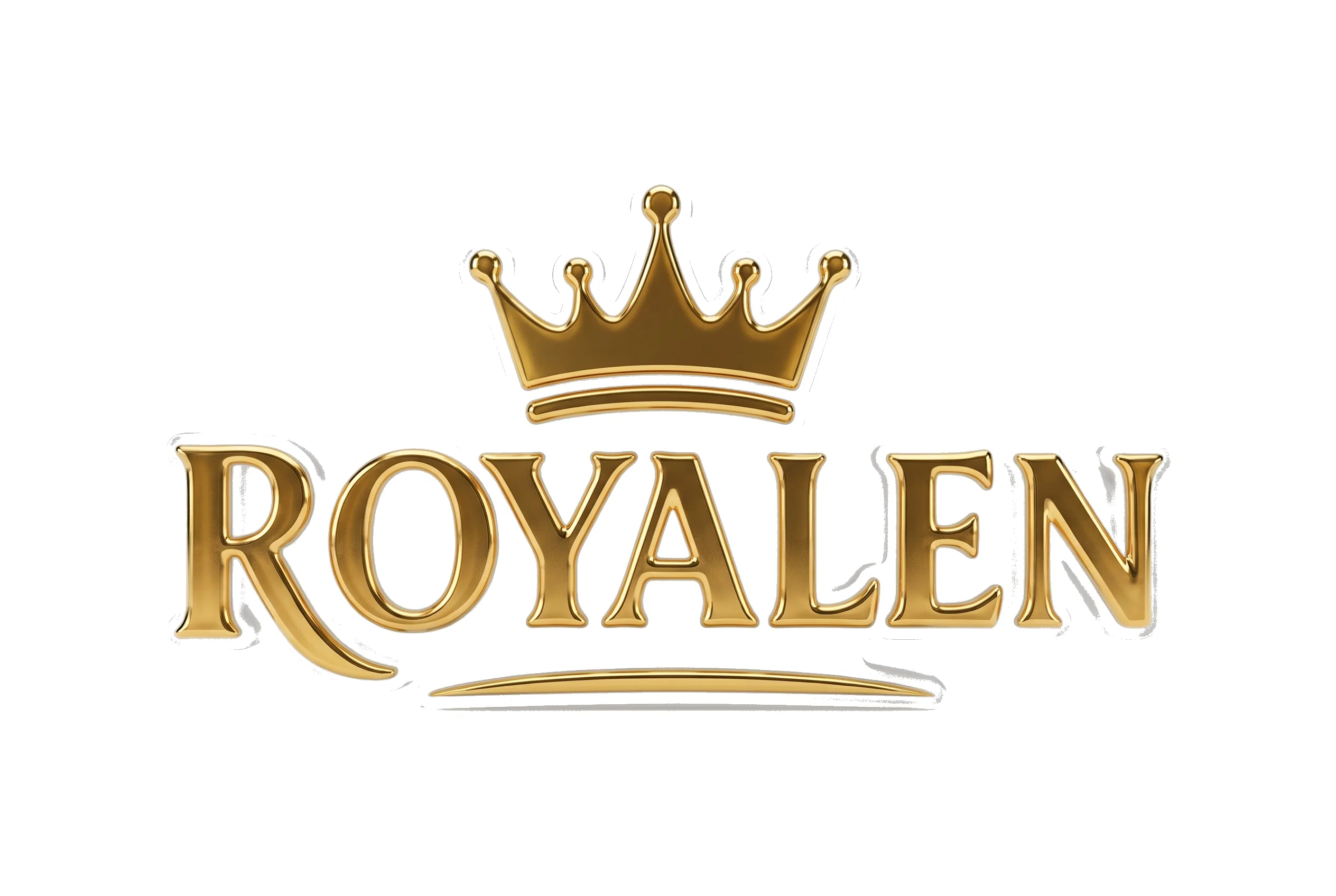 Royalen Casino: goldenes Logo mit Krone
